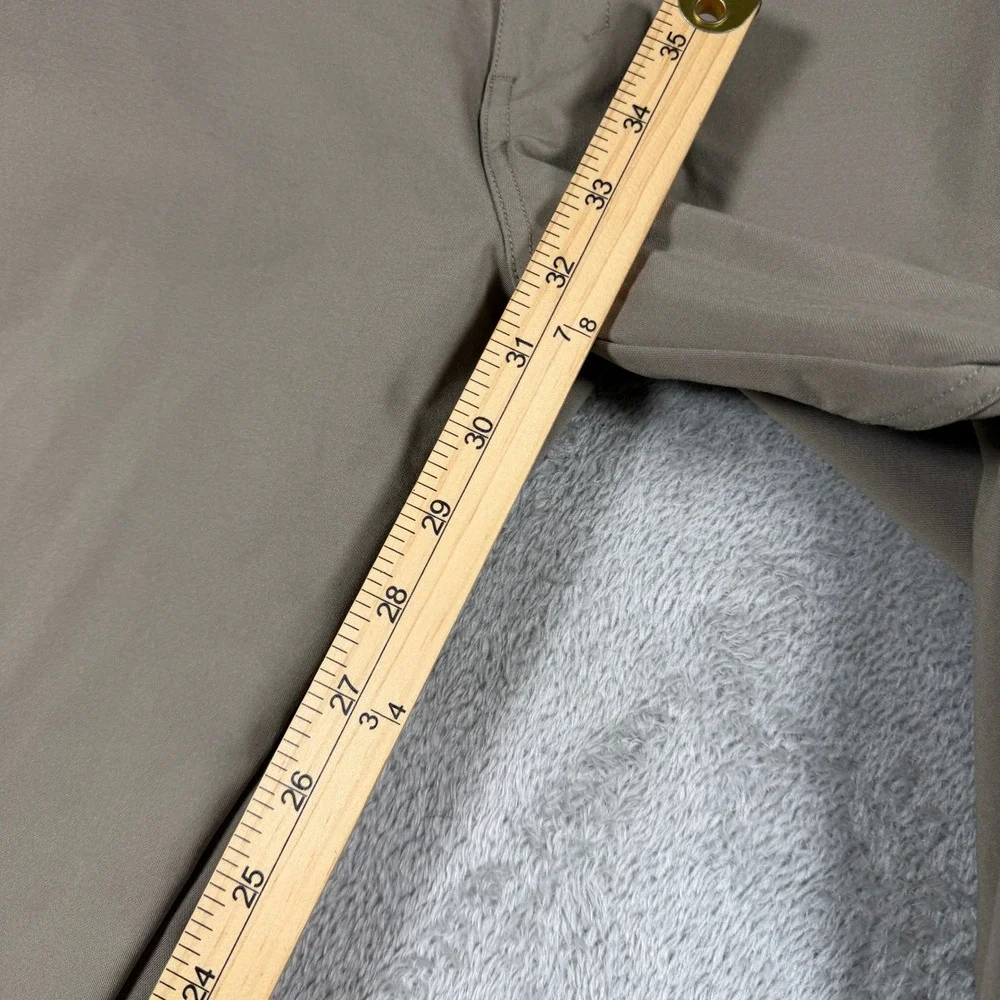 BYLT Premium Basics Everyday Pant 2.0 Mens 36T Brown Slim Fit Performance Chino